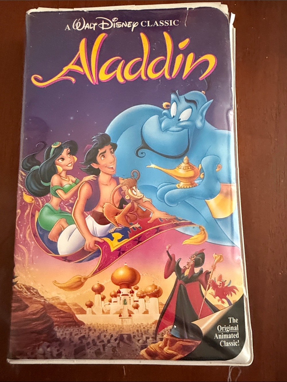 Disney Aladdin VHS Cover - Purple, Blue, Gold, Pink